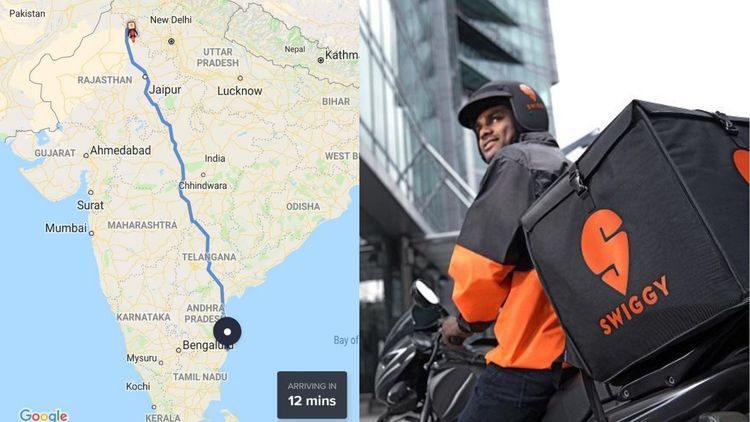 स्विगीने चेन्नईच्या ग्राहकासाठी पाठवली थेट राजस्थानातून डिलिव्हरी!! नक्की काय भानगड झाली?