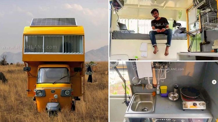 तीन चाकी गाडीवर तयार केलेलं जगातलं पहिलं घर...