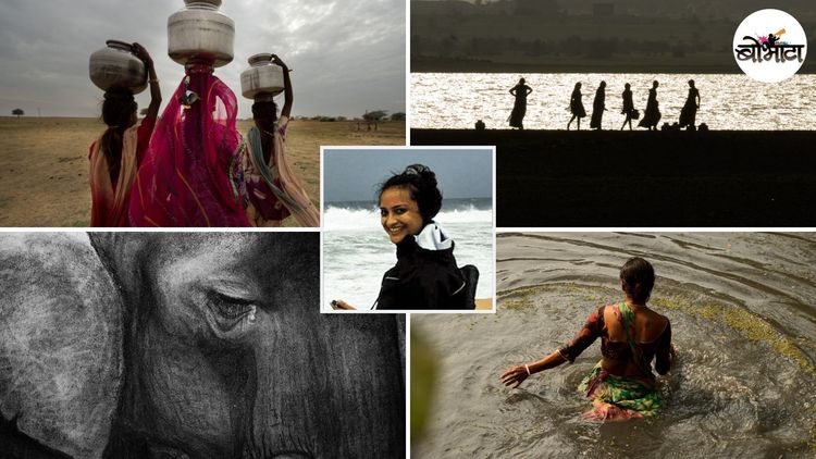 लेन्सकथा : जागतिक जलसंपत्ती दिनविशेष...फोटोत पाणी अडवणारी बाई!!