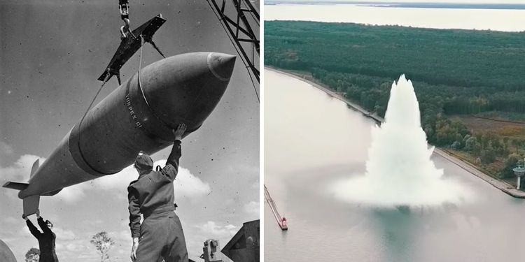 दुसऱ्या महायुद्धातल्या जिवंत बॉम्बचा ७५ वर्षांनी असा असा झाला स्फोट!!