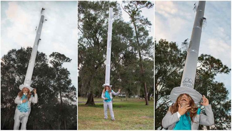 १. ओडिलॉन ओझारेने जगातील सर्वात उंच टोपी बनवण्याचा जागतिक विक्रम केला.