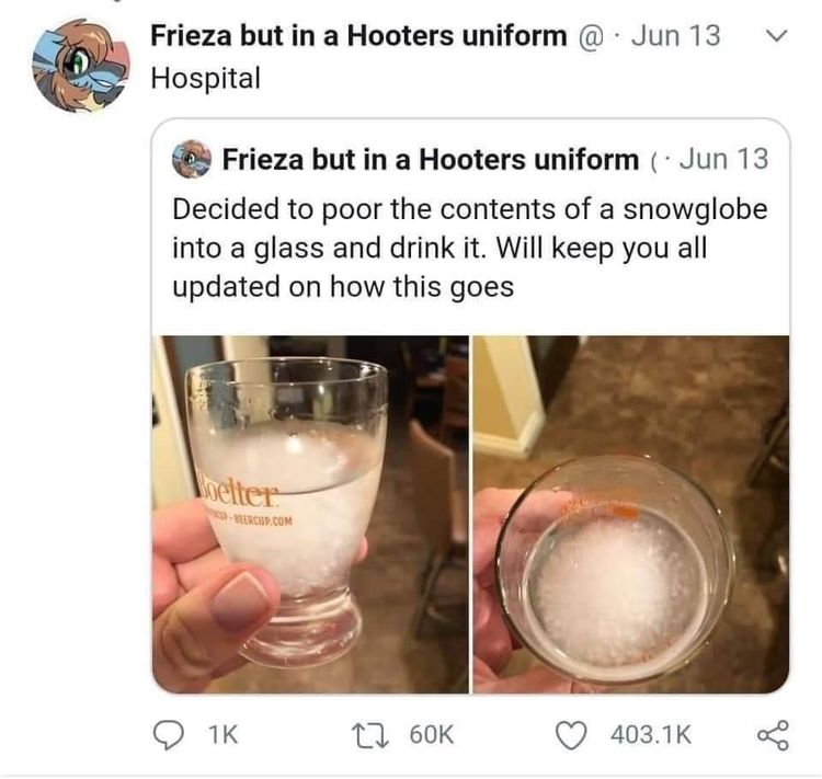 ३. स्नोग्लोब मधील पाणी पिणे –