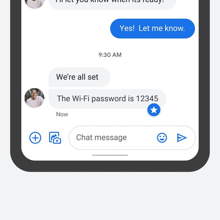 ३. गुगल मेसेज ऍपवर मेसेज स्टार करता येणार आहे.