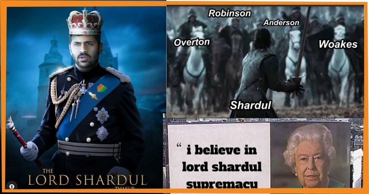 लॉर्ड शार्दूल ठाकूरने घेतलेली हुकुमी विकेट आणि क्रिकेटरसिकांनी त्यावर केलेले हे भन्नाट मीम्स!! तुम्हांला यातलं कोणतं आवडलंय??