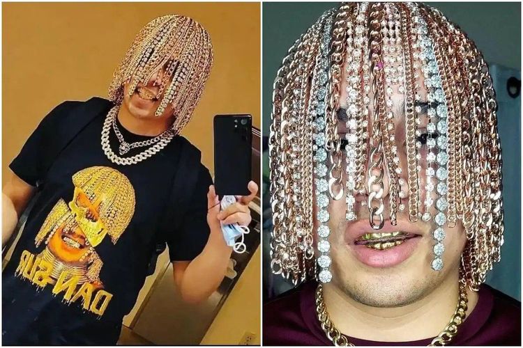 डोक्यावर केसांच्या ऐवजी सोनसाखळ्या?? कोणी आणि का केलाय या उद्योग??