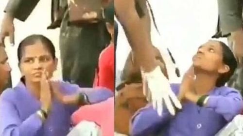 व्हिडीओ ऑफ दि डे : या स्त्रीने पुरातून सुखरूप बाहेर काढणाऱ्या जवानाचे पाय धरले !!