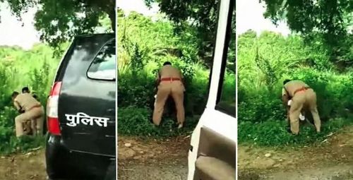 या कारणावरून युपीच्या पोलिसांनी एकमेकांना बदडलं !!